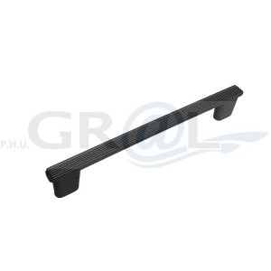 Uchwyt do mebli czarny mat ryflowany Riva 160mm 15252Z1600M.N2