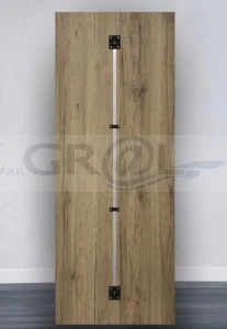 Napinacze do drzwi, system prostujący, komplet 2 szt., wysokość skrzydła 2040-2600 mm/ aluminium