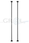 Napinacze do drzwi, system prostujący, komplet 2 szt., wysokość skrzydła 2240-2850 mm /czarne