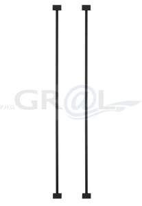 Napinacze do drzwi, system prostujący, komplet 2 szt., wysokość skrzydła 2240-2850 mm /czarne