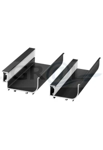 Listwa korytkowa pozioma L-LED komplet z osłonką 2500 mm czarna 28.0101.05.AS