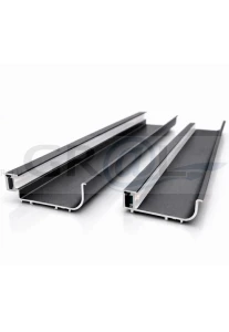 Listwa korytkowa pozioma L-LED komplet z osłonką 5000 mm czarna 28.0102.05.AS