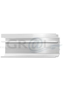 Listwa korytkowa pozioma C-LED komplet z osłonką 2500 mm aluminium 28.0201.00.AS