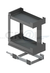 Cargo podblatowe PEKA Pinello Inside 2-półkowe / antracytowe