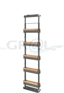 DISPENSA Liro z drewnem 1600-1900/ 150/ 5/ antracyt (wysuw 3/4)