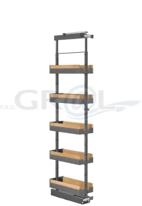 DISPENSA Liro z drewnem 1600-1900/ 250/ 5/ antracyt