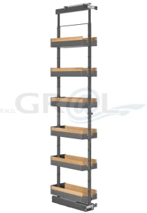 DISPENSA Liro z drewnem 1900-2300/ 250/ 6/ antracyt