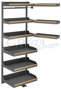 PLENO Maxi Plus Liro z drewnem 1900/ 750/ prawy/ antracyt