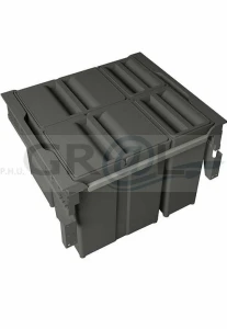 Kosz na śmieci CONCEPT 600/ wys. 331/ 2x8+2x17/ antracyt