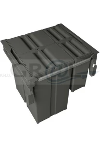 Kosz na śmieci CONCEPT 600/ wys. 496/ 2x8+2x29/ z prowadnicami Merivobox/ antracyt