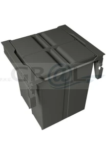 Kosz na śmieci CONCEPT 600/ wys. 529/ 2x40/ z prowadnicami Merivobox/ antracyt