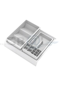 ONDA Line - organizer na kosmetyki, mały/ gł.350/ 308x322x90/ biały
