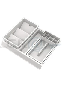 ONDA Line - organizer na kosmetyki, średni/ gł.400/ 308x372x90/ biały