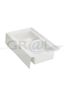 ONDA Line - dwukomorowy set łazienkowy/ gł.400/ 236x372x84/ biały