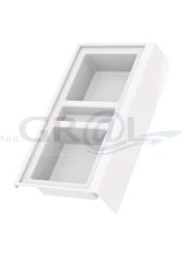 ONDA Line - dwukomorowy set łazienkowy/ gł.450/ 236x422x84/ biały