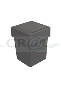 ONDA Line - pojemnik 5l z uchylną pokrywką/ 174x174x232/ antracyt