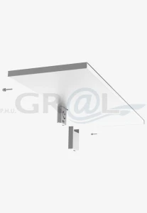 PECASA półka metalowa/ 850x250/ biała