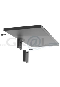 PECASA półka metalowa/ 550x250/ czarna
