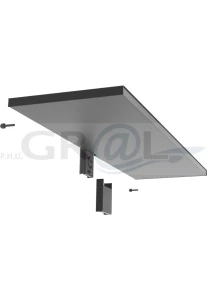 PECASA półka metalowa/ 850x250/ czarna
