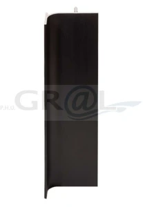 Listwa korytkowa pionowa L/ 5000 mm/ czarna