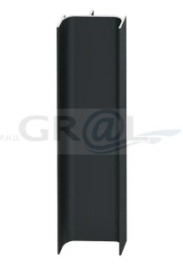 Listwa korytkowa pionowa C/ 5000 mm/ czarna