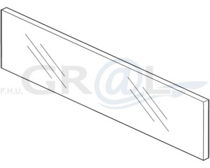 LEGRABOX Pure/Free szklany element dekoracyjny do szufl.wewnętrznej, wys."C", dł.=1082 mm ZE7W1082G